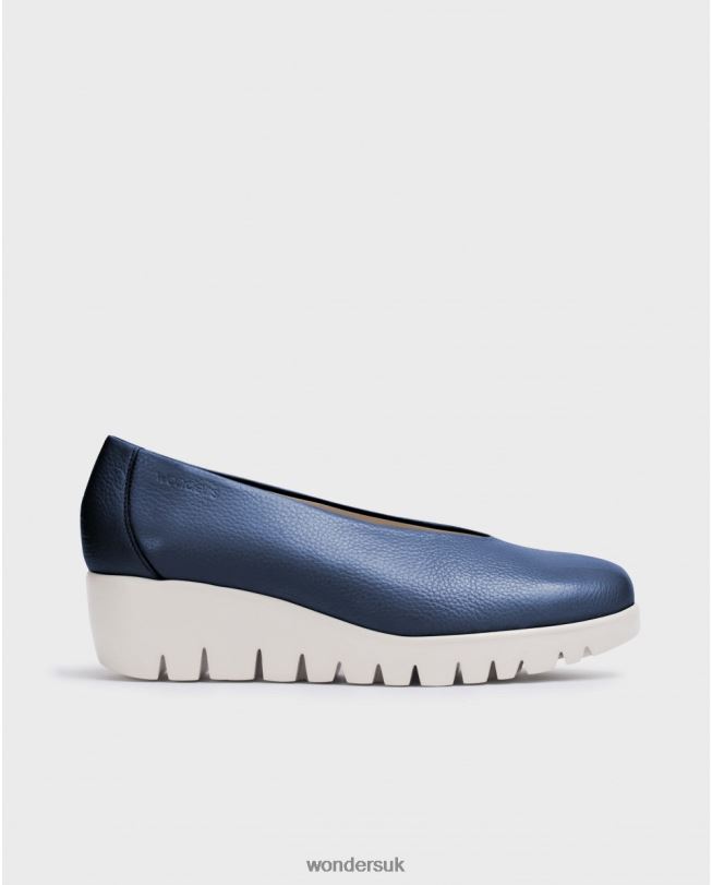 Footwear VZ2PD183 Women Wonders Baltic Navy Blue Fly Shoe