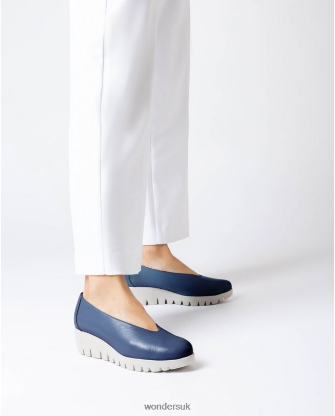 Footwear VZ2PD183 Women Wonders Baltic Navy Blue Fly Shoe