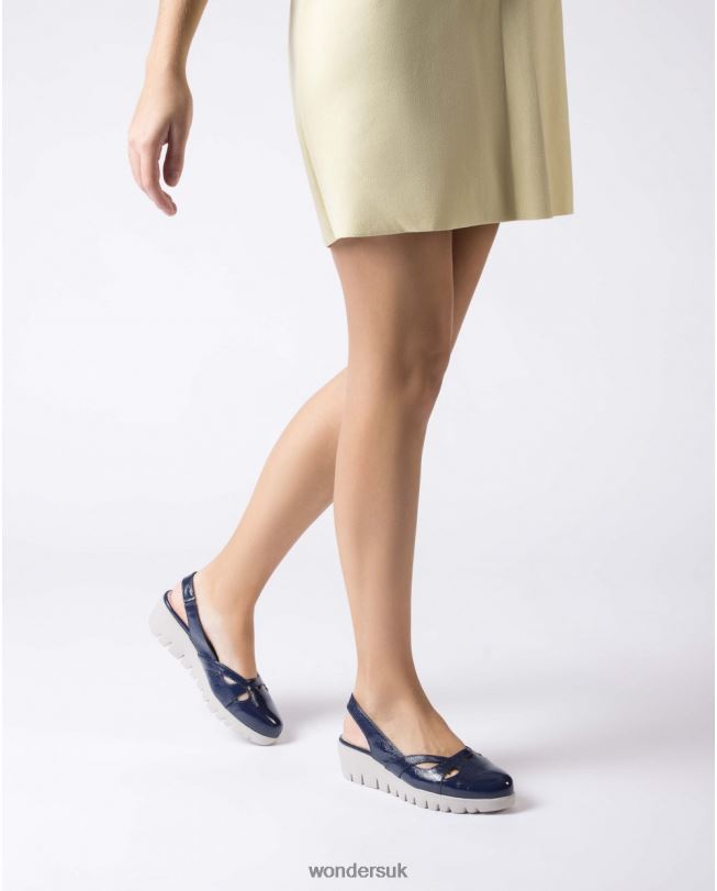 Footwear VZ2PD186 Women Wonders Baltic Navy Blue Sevilla Shoe