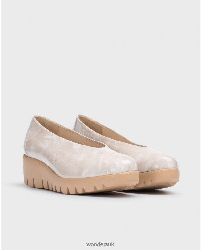 Footwear VZ2PD277 Women Wonders Taupe Brown Fly Moccasin