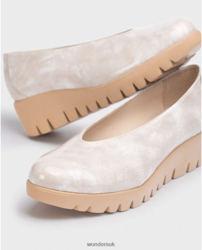 Footwear VZ2PD277 Women Wonders Taupe Brown Fly Moccasin