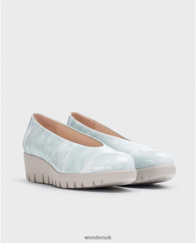 Footwear VZ2PD278 Women Wonders Aloe Blue Fly Moccasin
