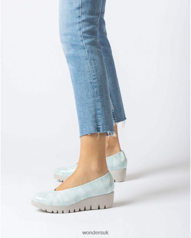 Footwear VZ2PD278 Women Wonders Aloe Blue Fly Moccasin