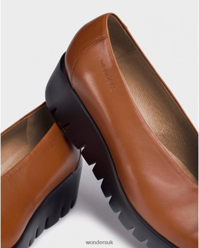 Footwear VZ2PD332 Women Wonders Cuero Brown Fly Moccasin