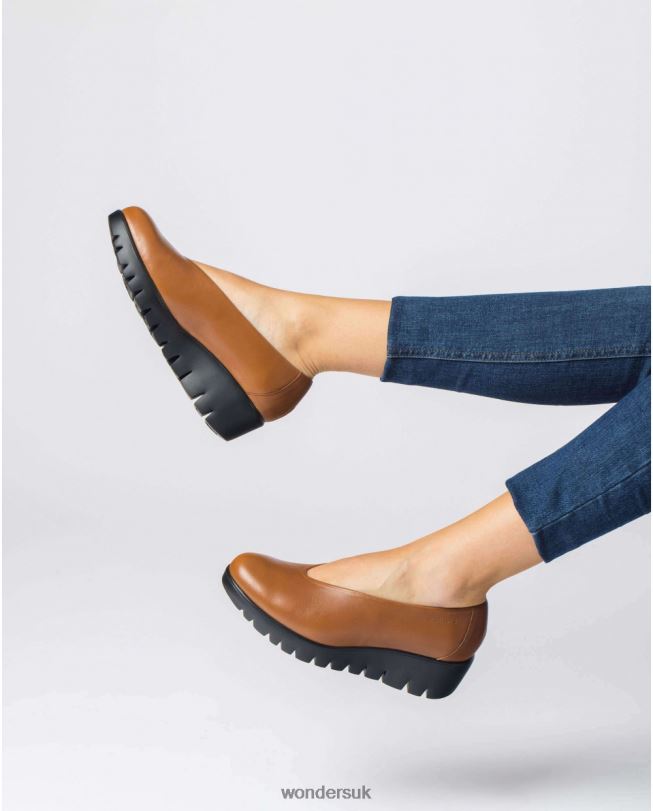 Footwear VZ2PD332 Women Wonders Cuero Brown Fly Moccasin