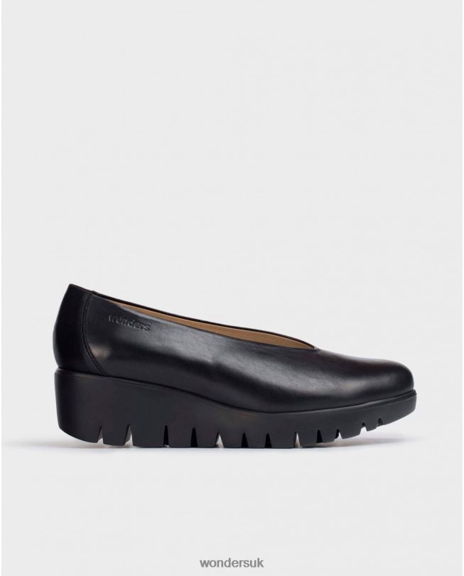 Footwear VZ2PD333 Women Wonders Negro Black Fly Moccasin