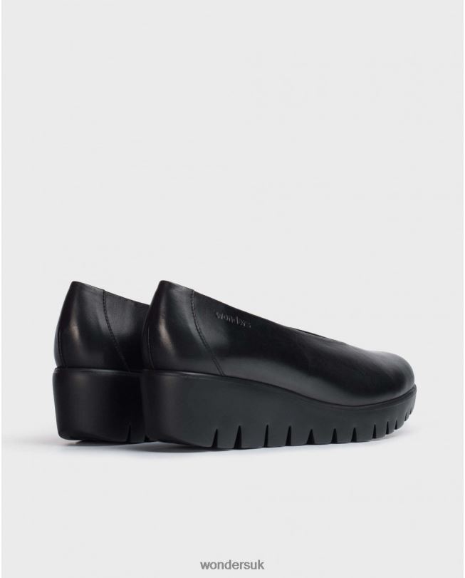 Footwear VZ2PD333 Women Wonders Negro Black Fly Moccasin