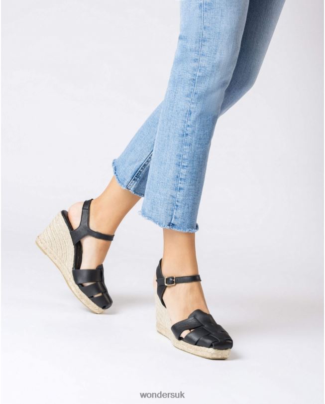 Footwear VZ2PD85 Women Wonders Negro Black Bora Bora Espadrilles
